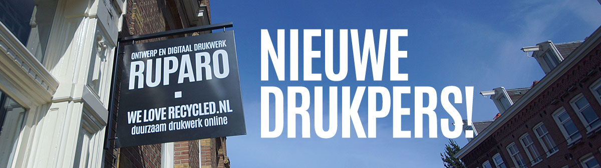 Nieuwe drukpers voor Ruparo / WeLoveRecycled