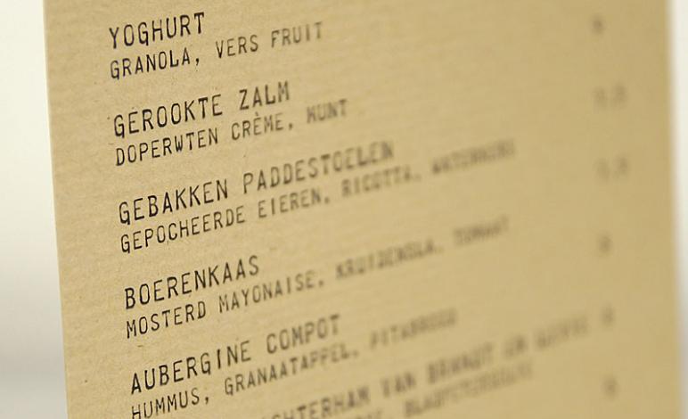 Menukaart recycled papier Ribbed Kraft